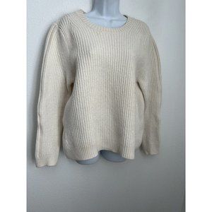 Tory  Burch Sport Sweater Size Medium Wool Blend Crew Neck Tight Knit Cr…